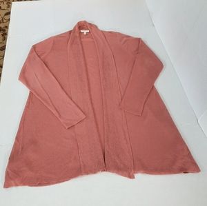 Eileen Fisher Organic Linen Blend Open Front Cardigan